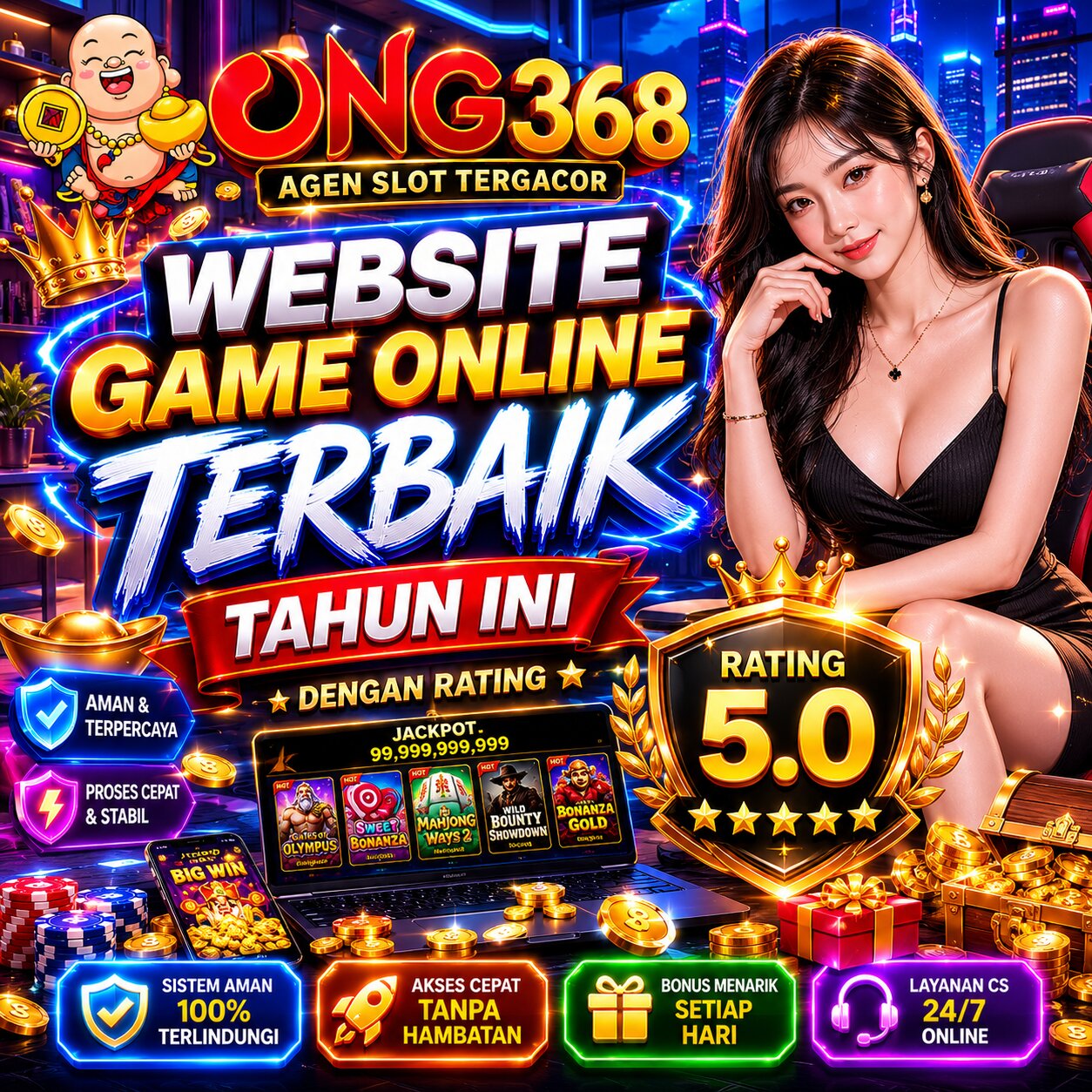 ONG368: Website Game Online Terbaik Tahun Ini dengan Rating 5.0